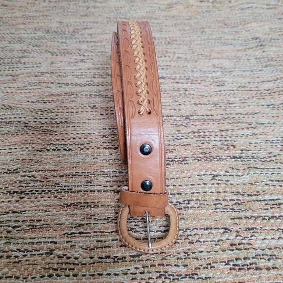 VINTAGE Leather Belt | size 34 - Picture 2 of 7